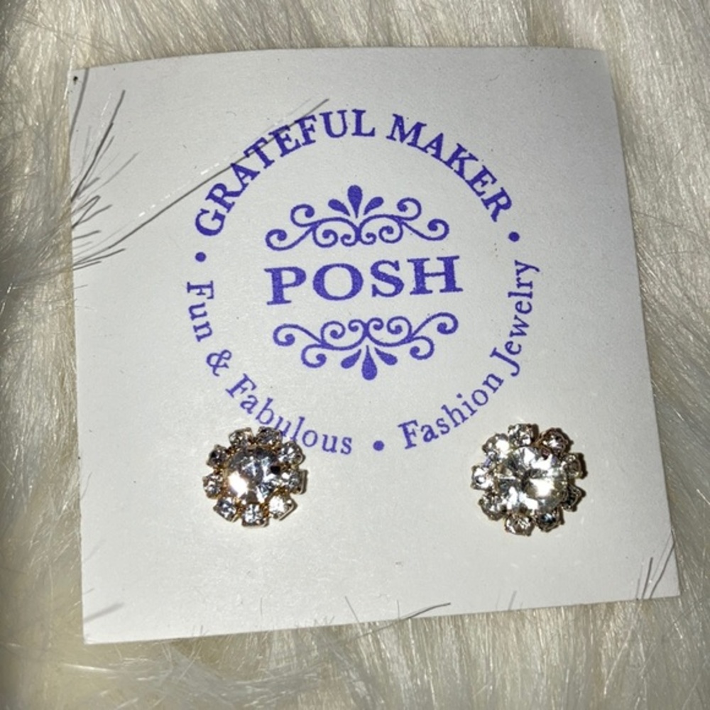 Brand new faux diamond earrings